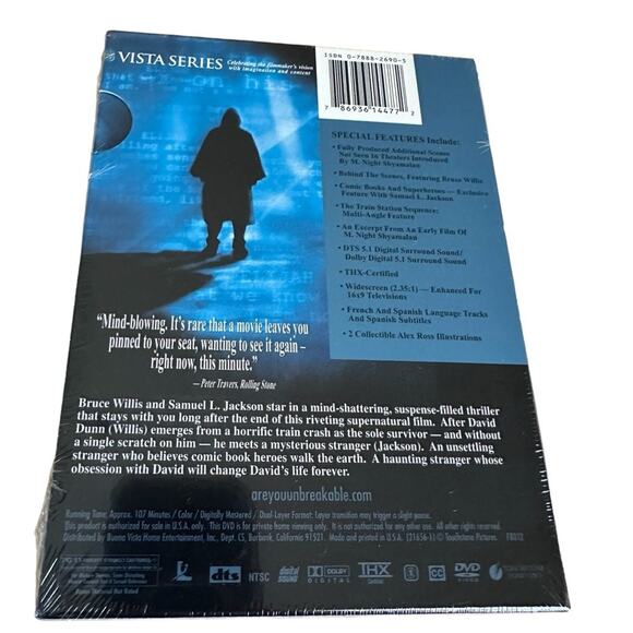 UNBREAKABLE (2 Disc Vista)DVD - Bruce Willis-Samuel L Jackson NWT-Sealed - Picture 2 of 4